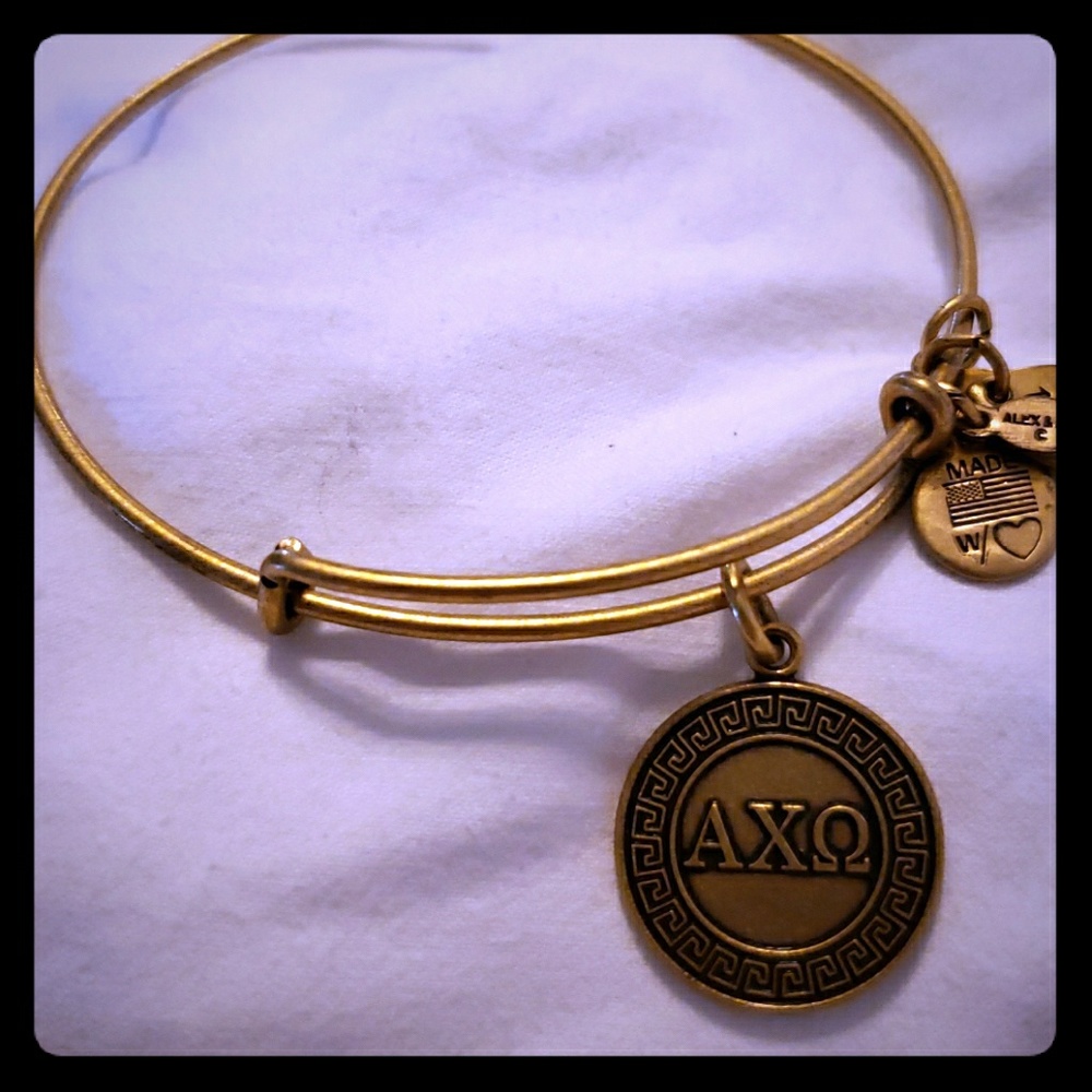 ALEX AND ANI  Greek lettering bracelet
